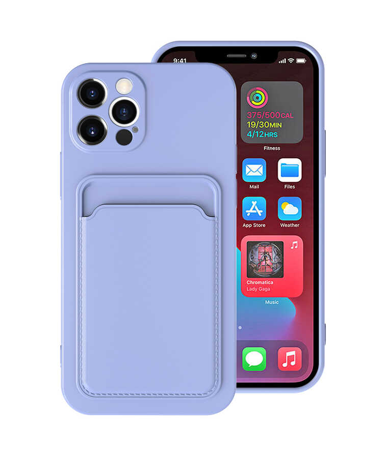iPhone Uyumlu 12 Pro Kılıf ​​Zore Ofix Kapak-Lila