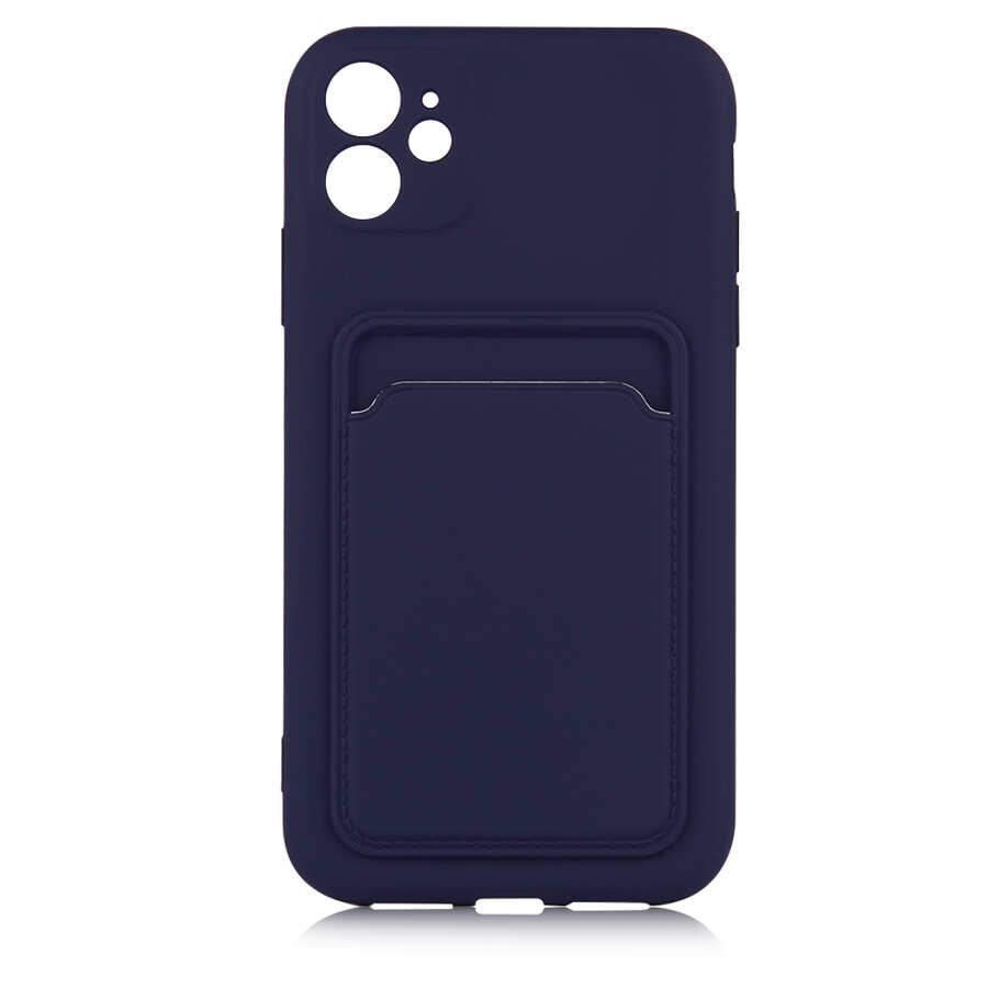 iPhone Uyumlu 12 Kılıf ​​Zore Ofix Kapak-Lacivert
