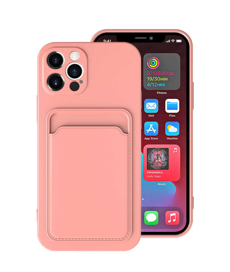 iPhone Uyumlu 12 Pro Max Kılıf ​​Zore Ofix Kapak-Pembe