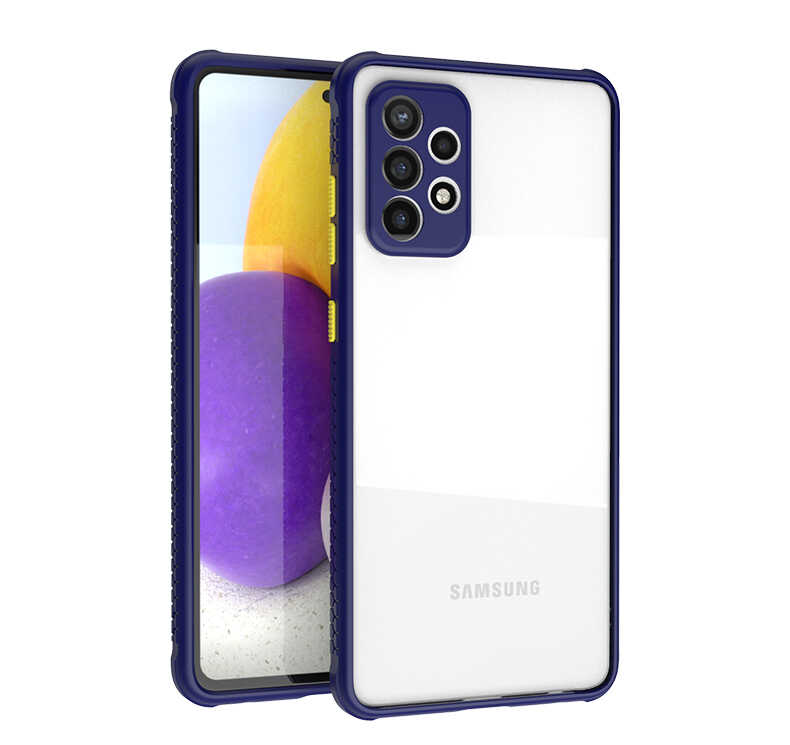 Galaxy Uyumlu A72 Kılıf ​​Zore Kaff Kapak-Lacivert