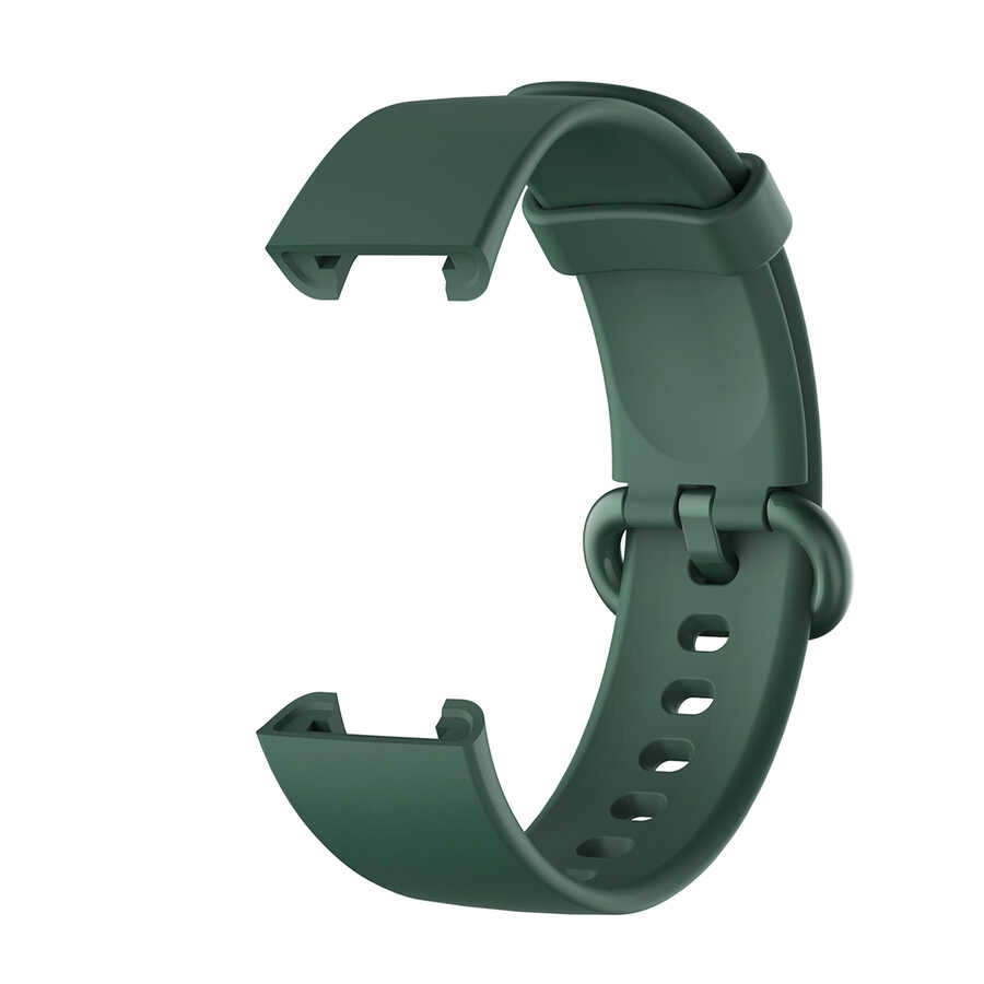 Xiaomi Uyumlu  Redmi Watch (Mi Watch Lite) Zore Klasik Kordon-Koyu yeşil