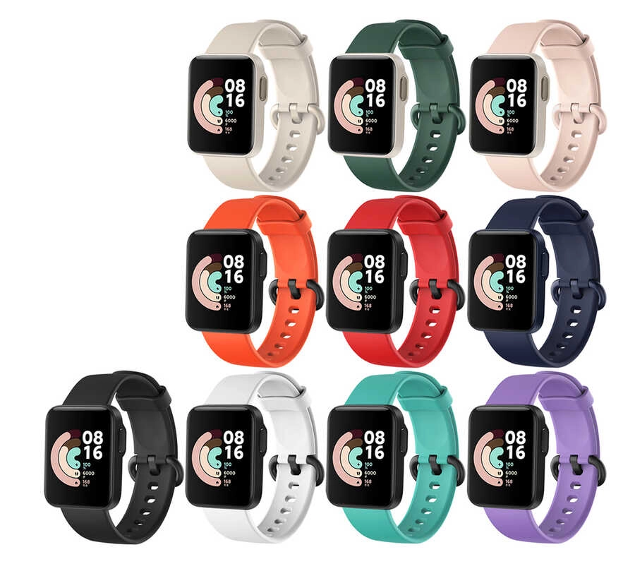 Xiaomi Uyumlu  Redmi Watch (Mi Watch Lite) Zore Klasik Kordon-Kırmızı
