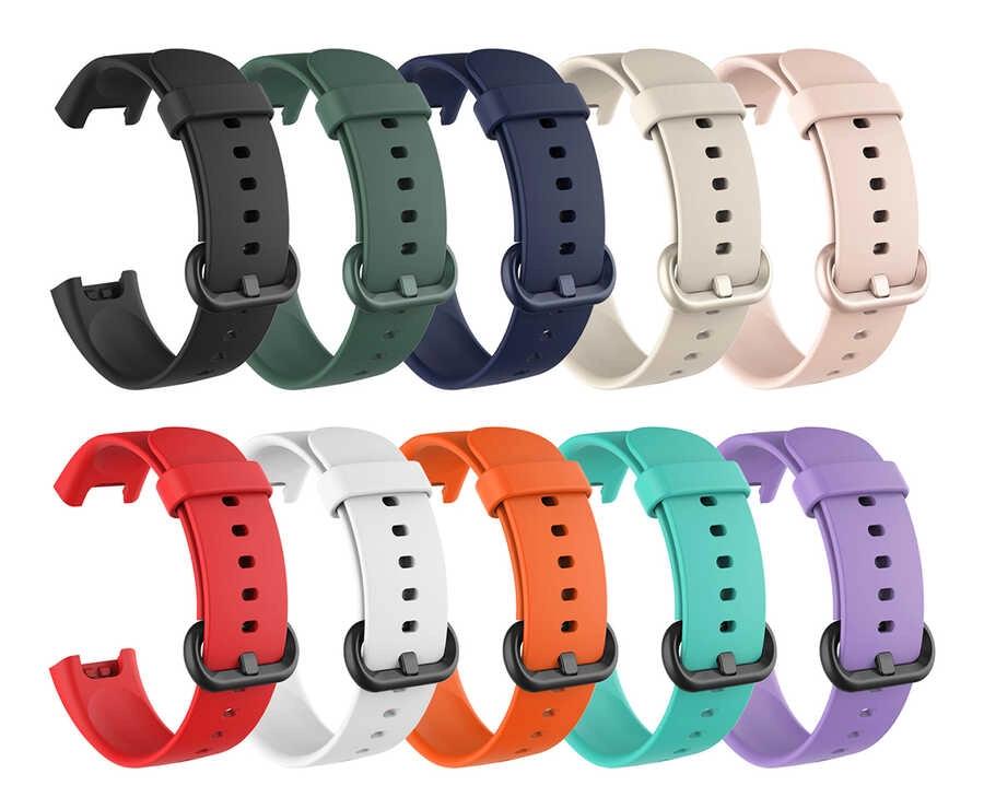 Xiaomi Uyumlu  Redmi Watch (Mi Watch Lite) Zore Klasik Kordon-Kırmızı