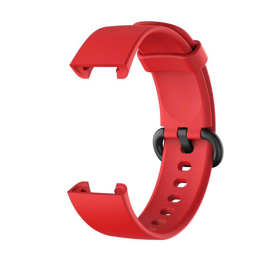 Xiaomi Uyumlu  Redmi Watch (Mi Watch Lite) Zore Klasik Kordon-Kırmızı