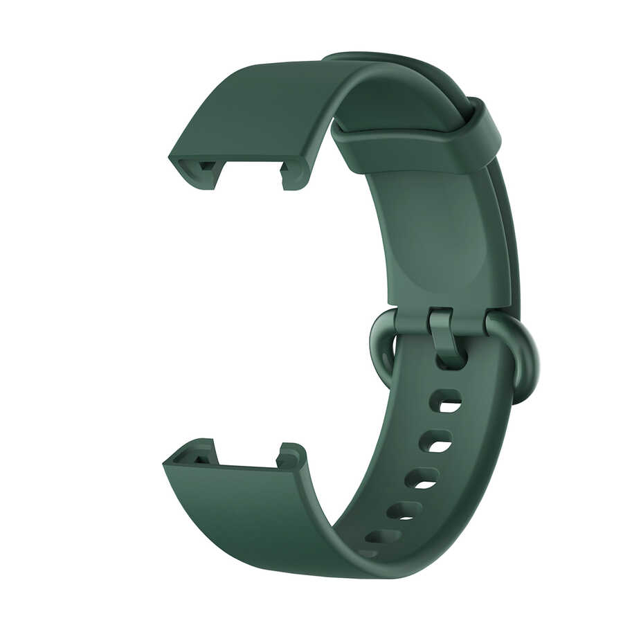 Xiaomi Uyumlu  Redmi Watch (Mi Watch Lite) Zore Klasik Kordon-Koyu yeşil