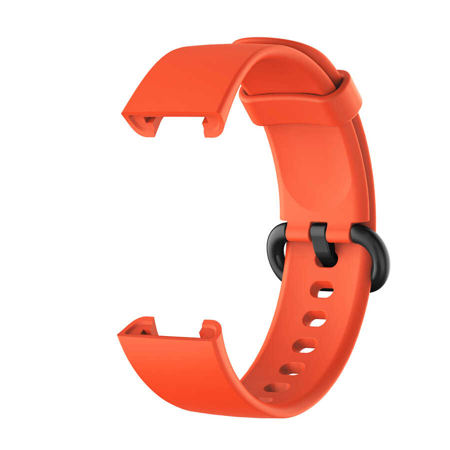 Xiaomi Uyumlu  Redmi Watch (Mi Watch Lite) Zore Klasik Kordon-Turuncu