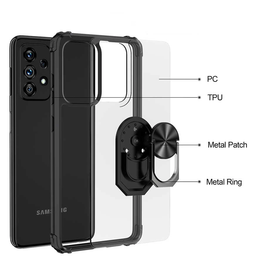 Galaxy Uyumlu A72 Kılıf Zore Mola Kapak-Kırmızı