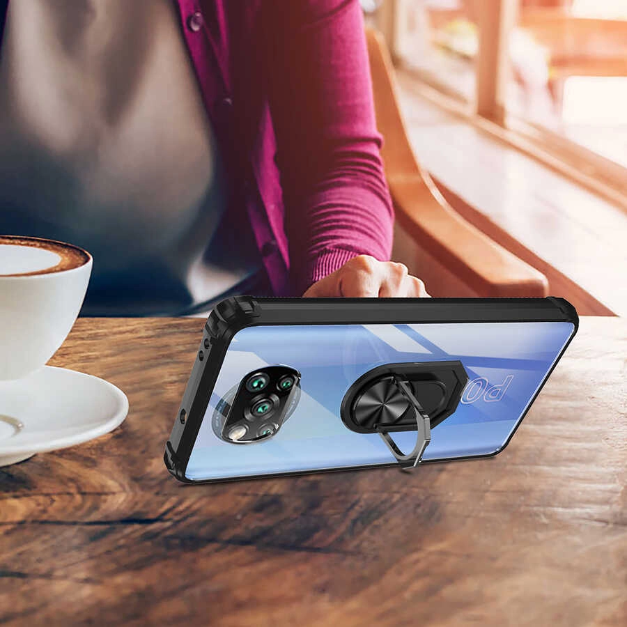 Xiaomi Uyumlu  Poco X3 Kılıf Zore Mola Kapak-Kırmızı