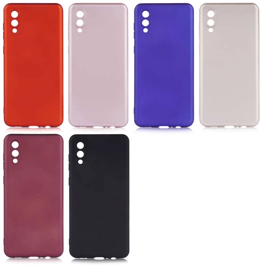 Galaxy Uyumlu A02 Kılıf Zore Premier Silikon Kapak-Kırmızı
