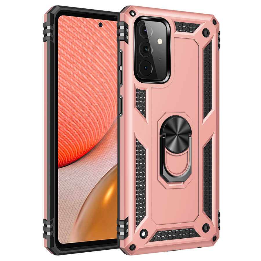 Galaxy Uyumlu A52 Kılıf Zore Vega Kapak-Rose gold