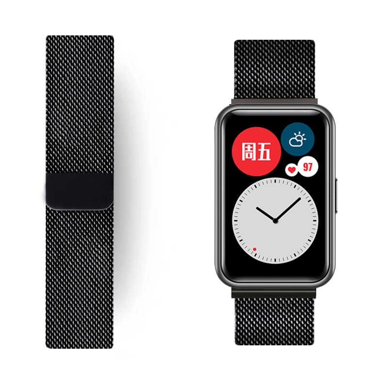 Huawei Uyumlu Watch Fit Zore KRD-01 Metal Kordon