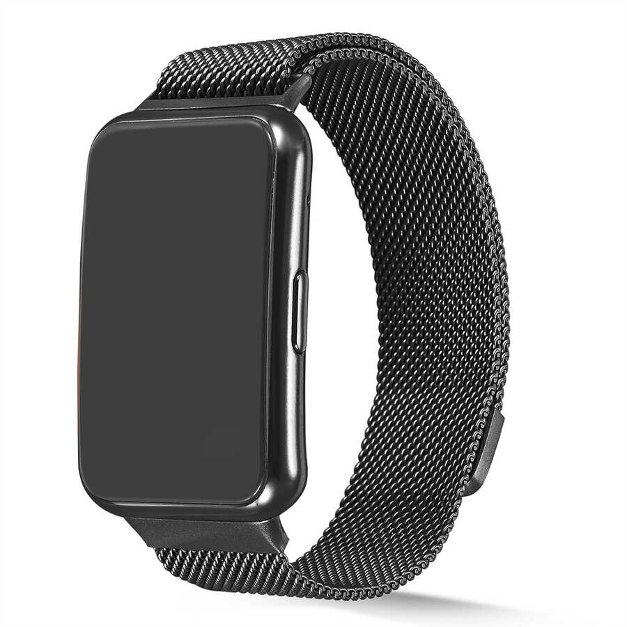 Huawei Uyumlu Watch Fit Zore KRD-01 Metal Kordon-Gri