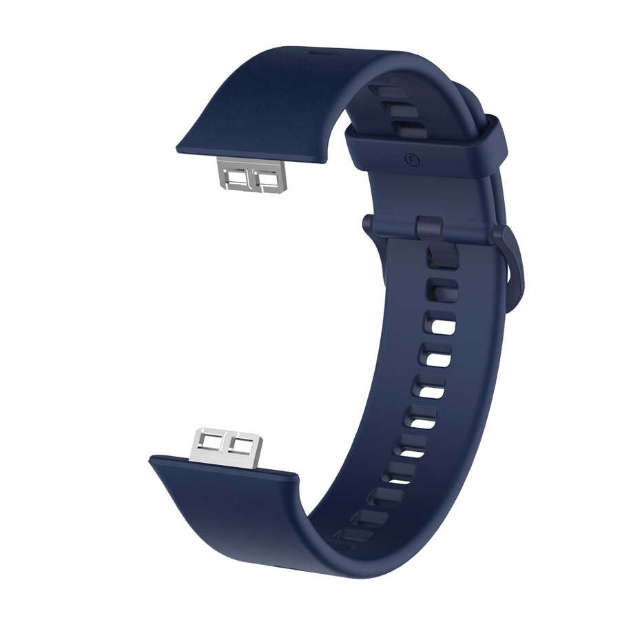 Huawei Uyumlu Watch Fit KRD-43 Silikon Kordon-Lacivert