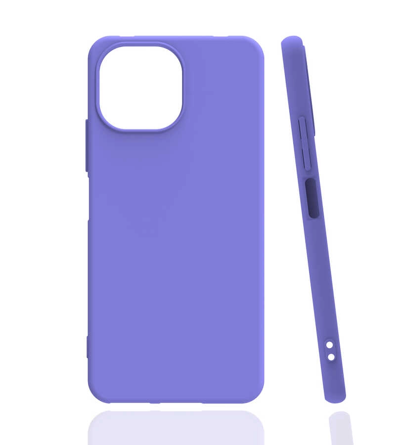 Xiaomi Uyumlu  Mi 11 Lite Kılıf Zore Biye Silikon-Mor