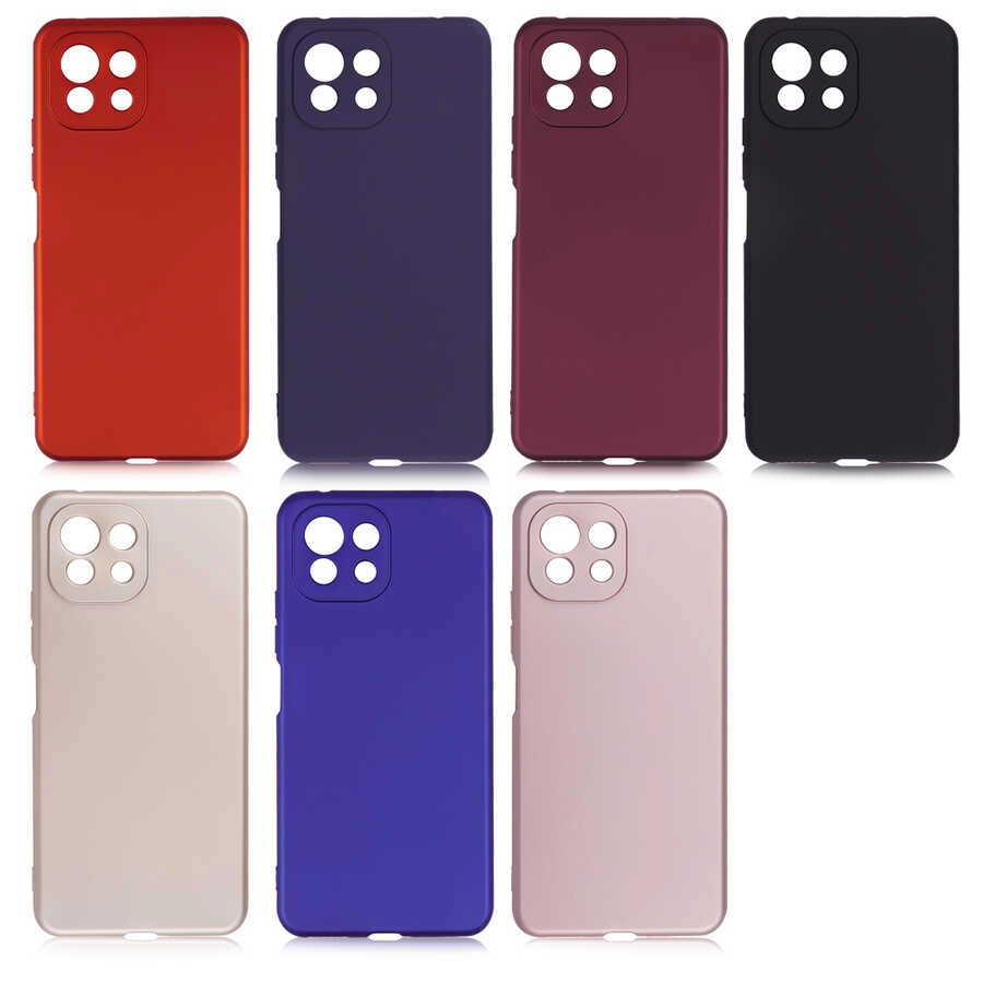 Xiaomi Uyumlu  Mi 11 Lite Kılıf Zore Premier Silikon Kapak-Kırmızı