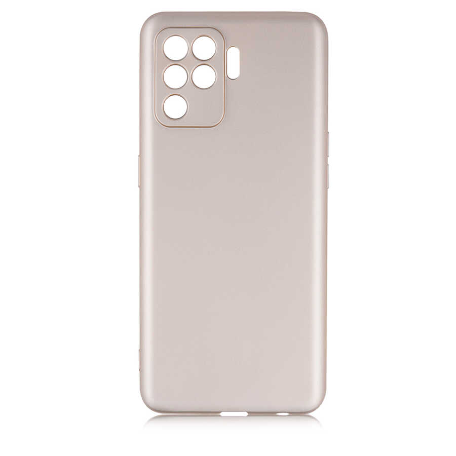 Oppo Reno 5 Lite Kılıf Zore Premier Silikon Kapak-Gold