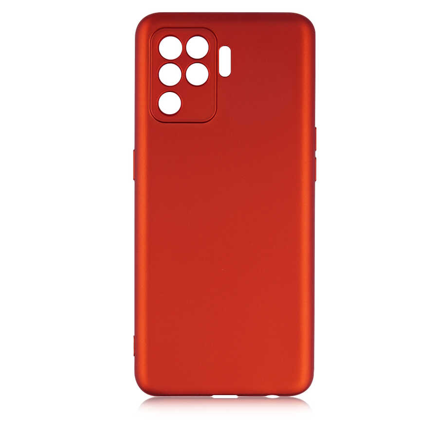 Oppo Reno 5 Lite Kılıf Zore Premier Silikon Kapak-Kırmızı