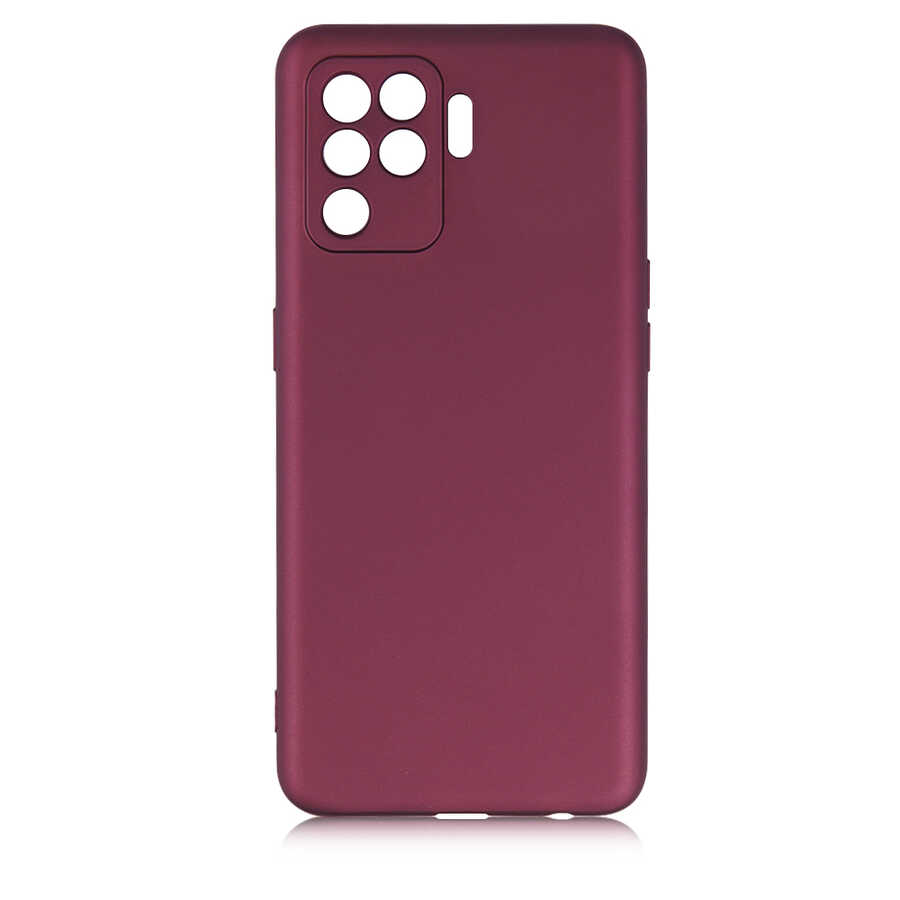 Oppo Reno 5 Lite Kılıf Zore Premier Silikon Kapak-Mürdüm