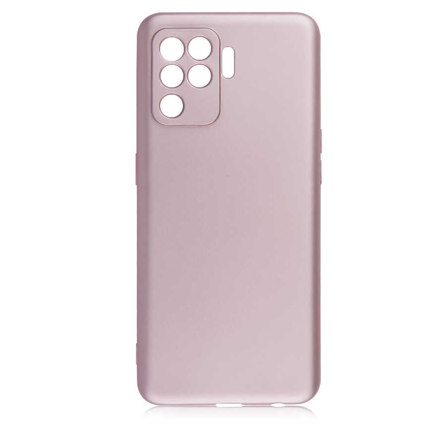 Oppo Reno 5 Lite Kılıf Zore Premier Silikon Kapak-Rose gold