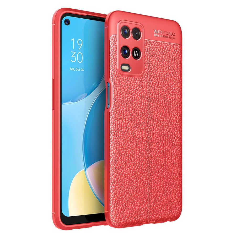 Oppo A54 4G Kılıf Zore Niss Silikon Kapak-Kırmızı