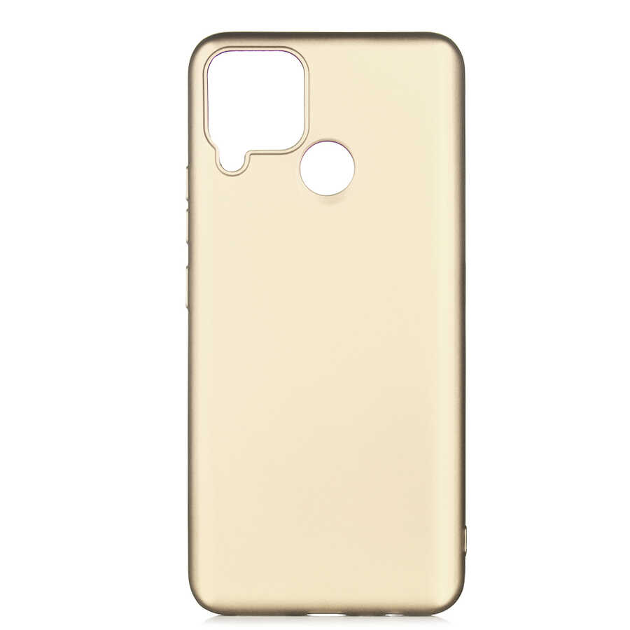 Realme C25 Kılıf Zore Premier Silikon Kapak-Gold