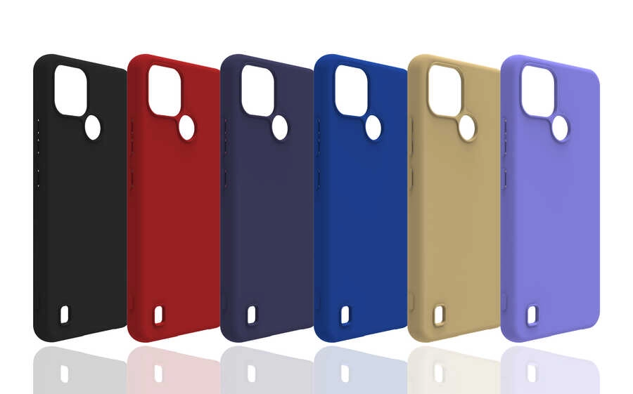 Realme C21 Kılıf Zore Biye Silikon