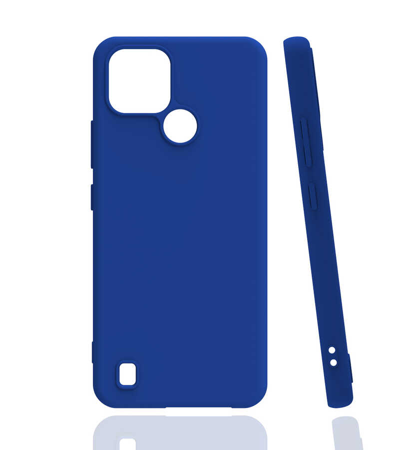 Realme C21 Kılıf Zore Biye Silikon-Mavi