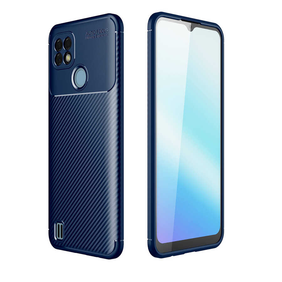 Realme C21 Kılıf Zore Negro Silikon Kapak-Lacivert