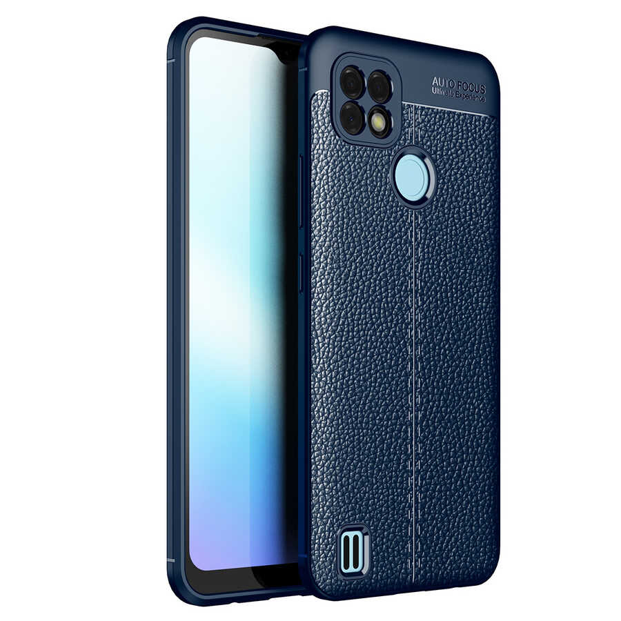 Realme C21 Kılıf Zore Niss Silikon Kapak-Lacivert