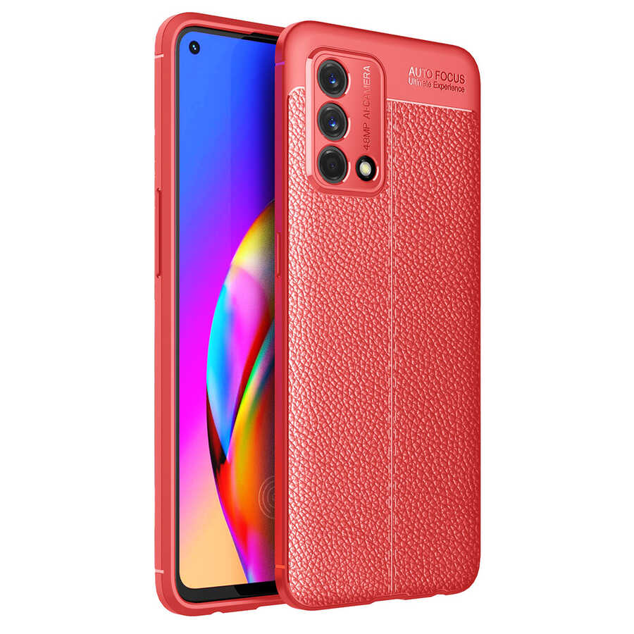 Oppo A74 4G Kılıf Zore Niss Silikon Kapak-Kırmızı
