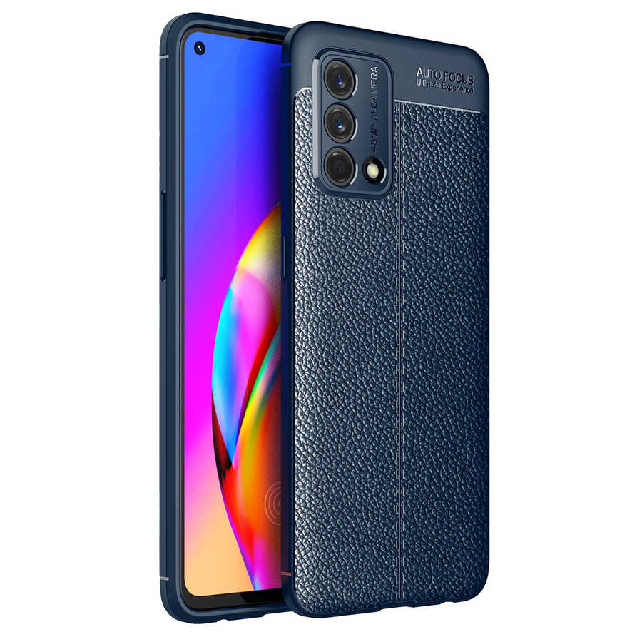 Oppo A74 4G Kılıf Zore Niss Silikon Kapak-Lacivert