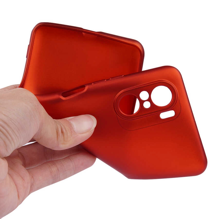 Xiaomi Uyumlu  Mi 11İ Kılıf Zore Premier Silikon Kapak-Kırmızı