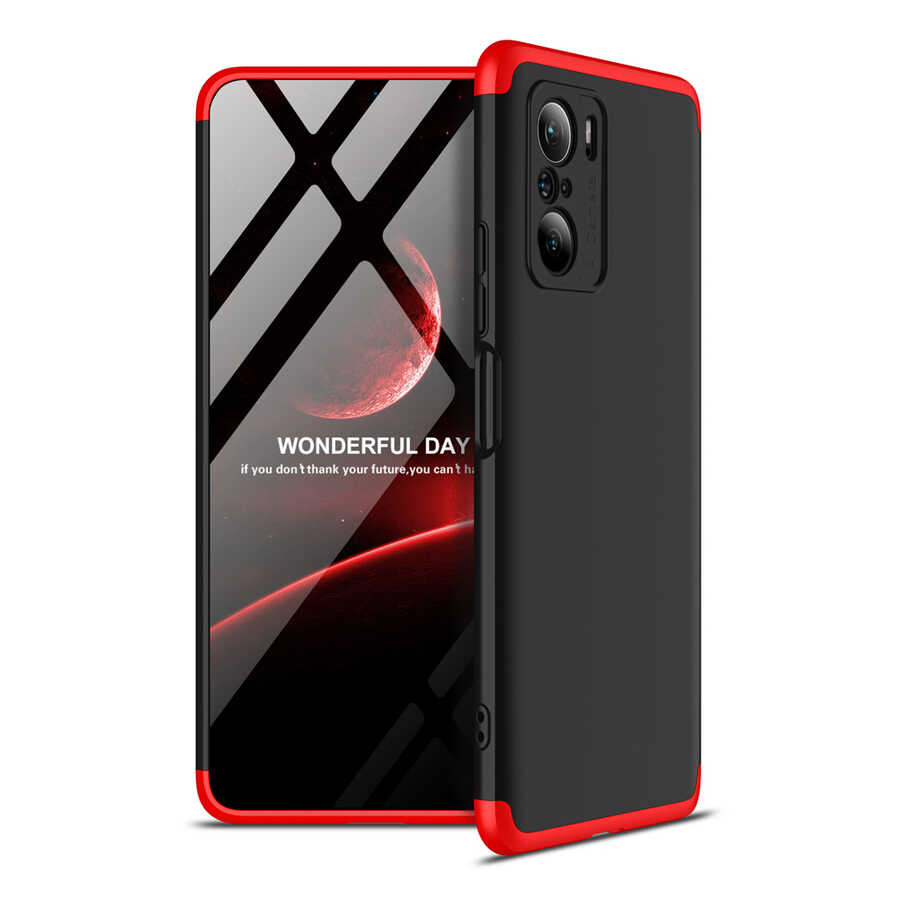 Xiaomi Uyumlu  Mi 11İ Kılıf Zore Ays Kapak-Siyah-kırmızı