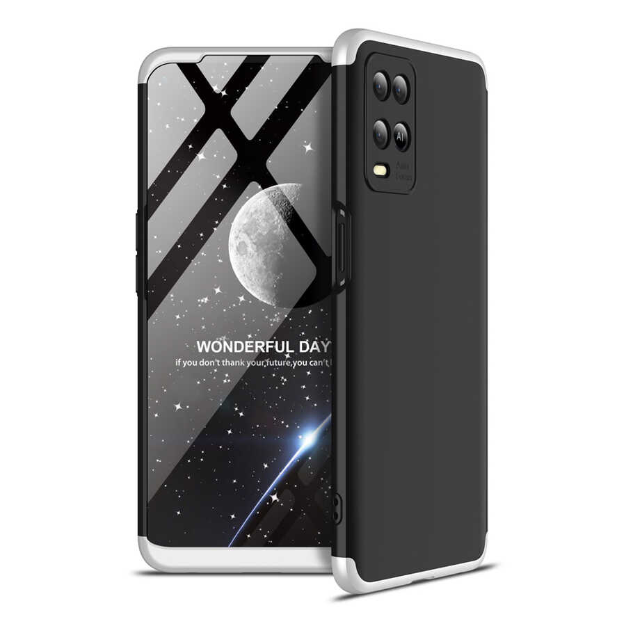 Oppo A54 4G Kılıf Zore Ays Kapak-Siyah-gri