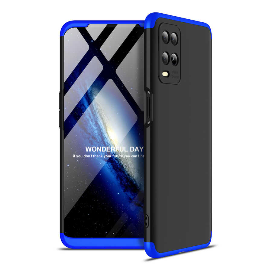 Oppo A54 4G Kılıf Zore Ays Kapak-Siyah-mavi