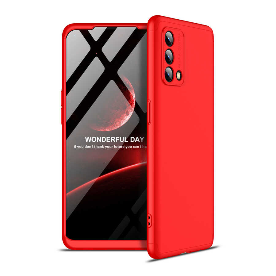 Oppo A74 4G Kılıf Zore Ays Kapak-Kırmızı