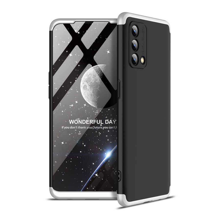 Oppo A74 4G Kılıf Zore Ays Kapak-Siyah-gri