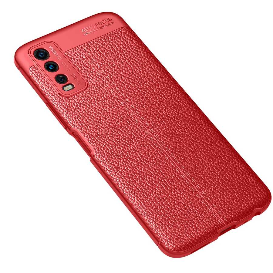 Vivo Y11S Kılıf Zore Niss Silikon Kapak-Kırmızı