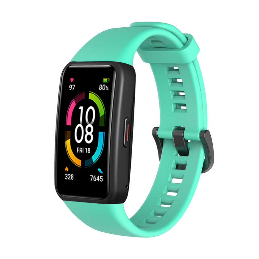 Huawei Uyumlu Band 6 Zore KRD-47 Silikon Kordon-Turkuaz