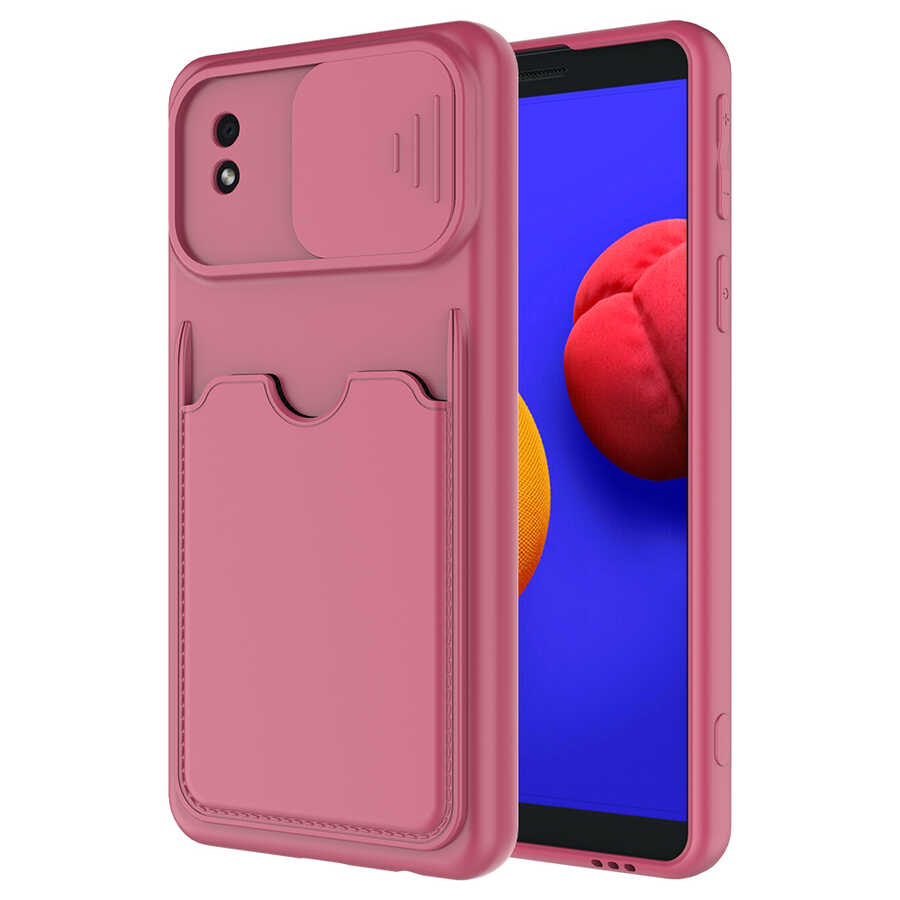 Galaxy Uyumlu A01 Core Kılıf ​Zore Kartix Kapak-Koyu mor