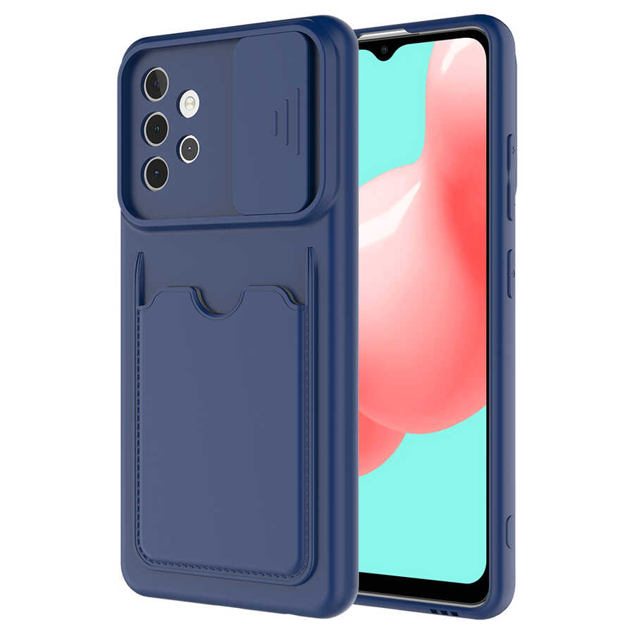 Galaxy Uyumlu A32 4G Kılıf ​Zore Kartix Kapak-Lacivert