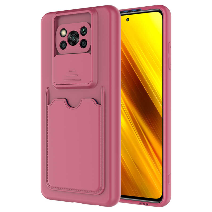 Xiaomi Uyumlu  Poco X3 Kılıf ​Zore Kartix Kapak-Koyu mor