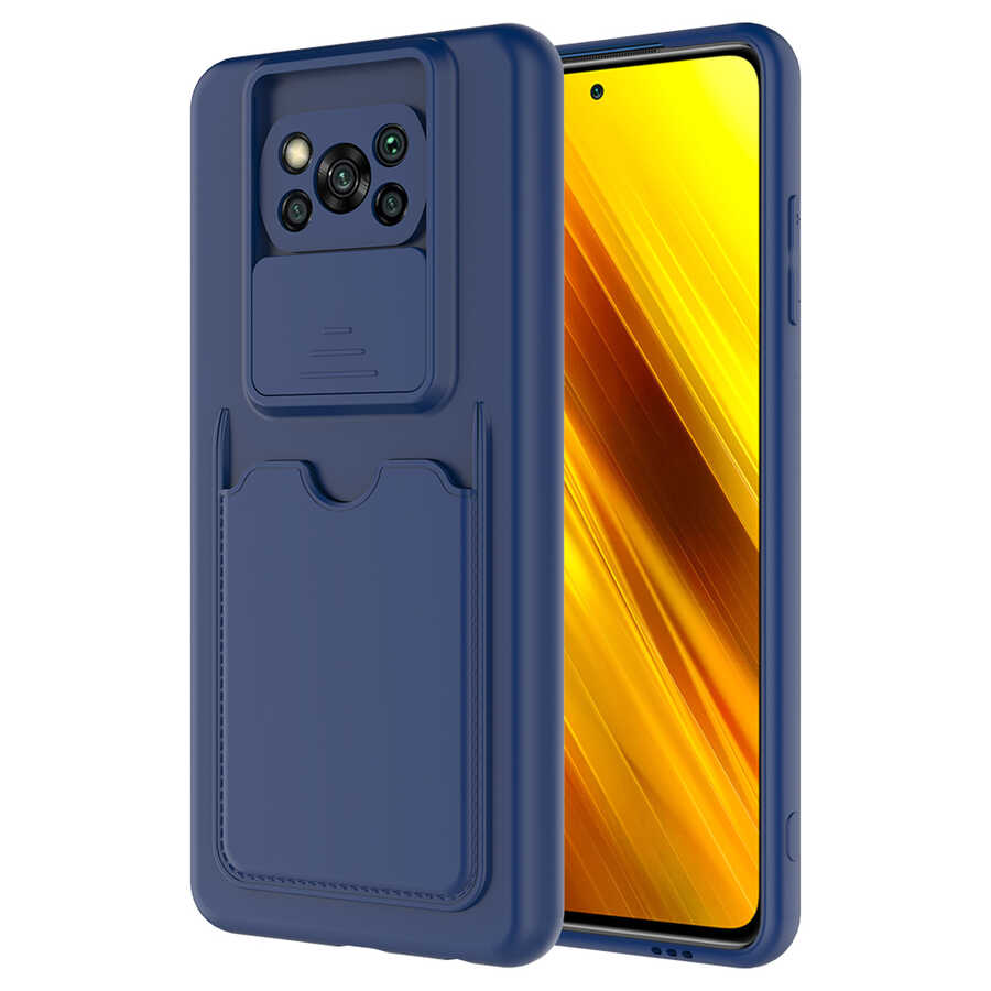 Xiaomi Uyumlu  Poco X3 Kılıf ​Zore Kartix Kapak-Lacivert