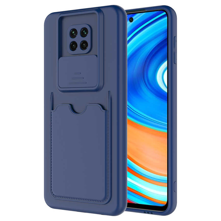 Xiaomi Uyumlu  Redmi Note 9 Pro Kılıf ​Zore Kartix Kapak-Lacivert