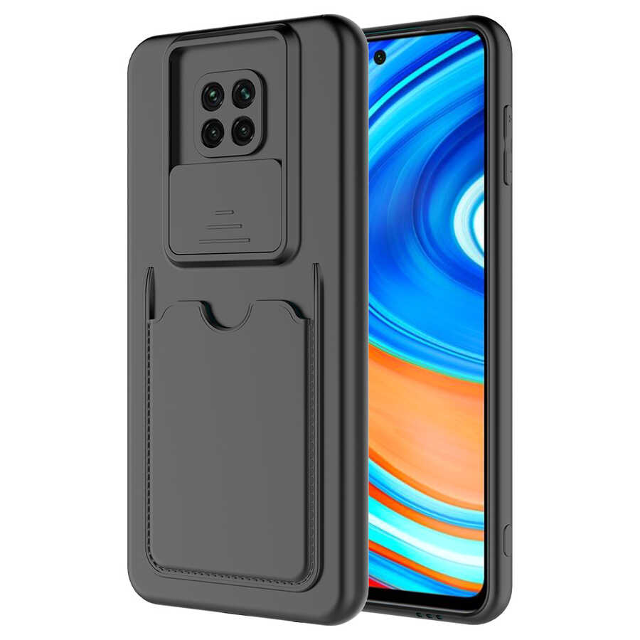 Xiaomi Uyumlu  Redmi Note 9 Pro Kılıf ​Zore Kartix Kapak-Siyah