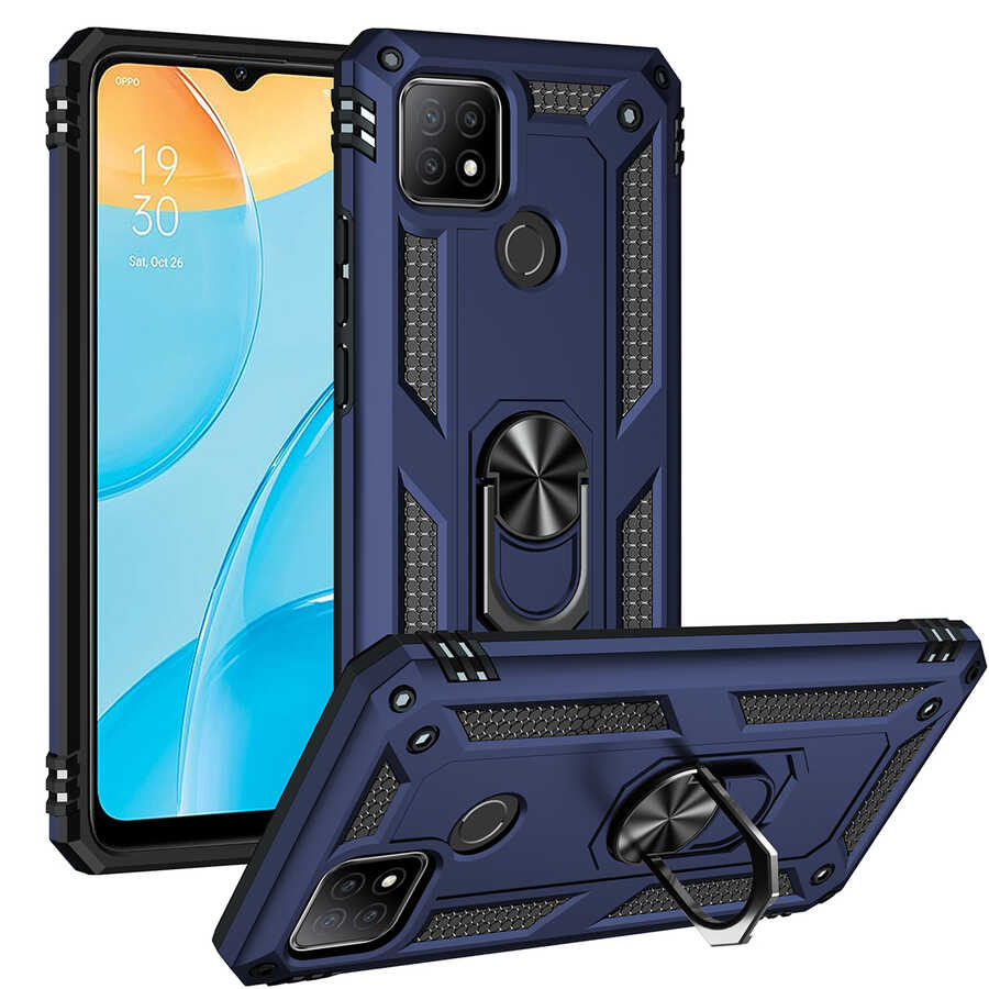 Oppo A15 Kılıf Zore Vega Kapak-Mavi