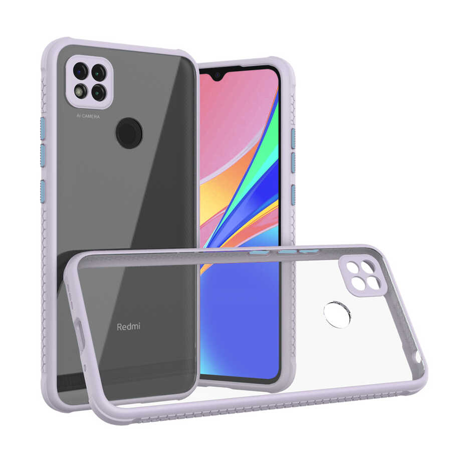Xiaomi Uyumlu  Redmi 9C Kılıf ​​Zore Kaff Kapak-Mor