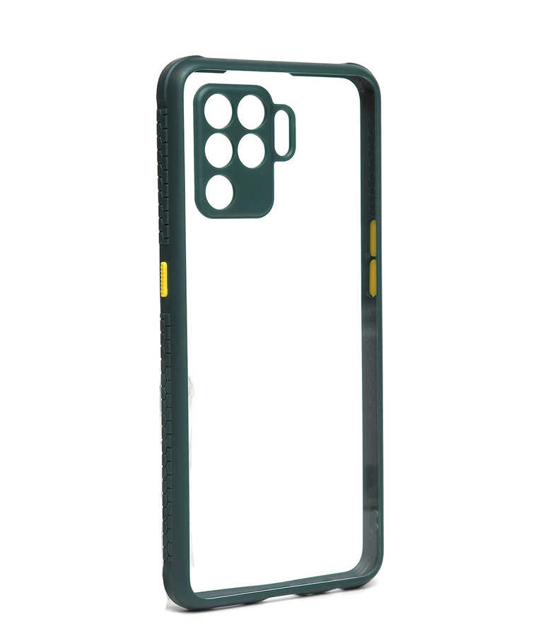 Oppo Reno 5 Lite Kılıf ​​Zore Kaff Kapak-Koyu yeşil