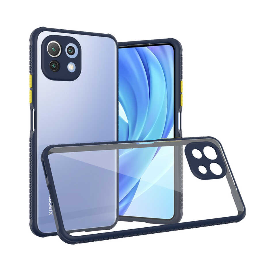 Xiaomi Uyumlu  Mi 11 Lite Kılıf ​​Zore Kaff Kapak-Lacivert