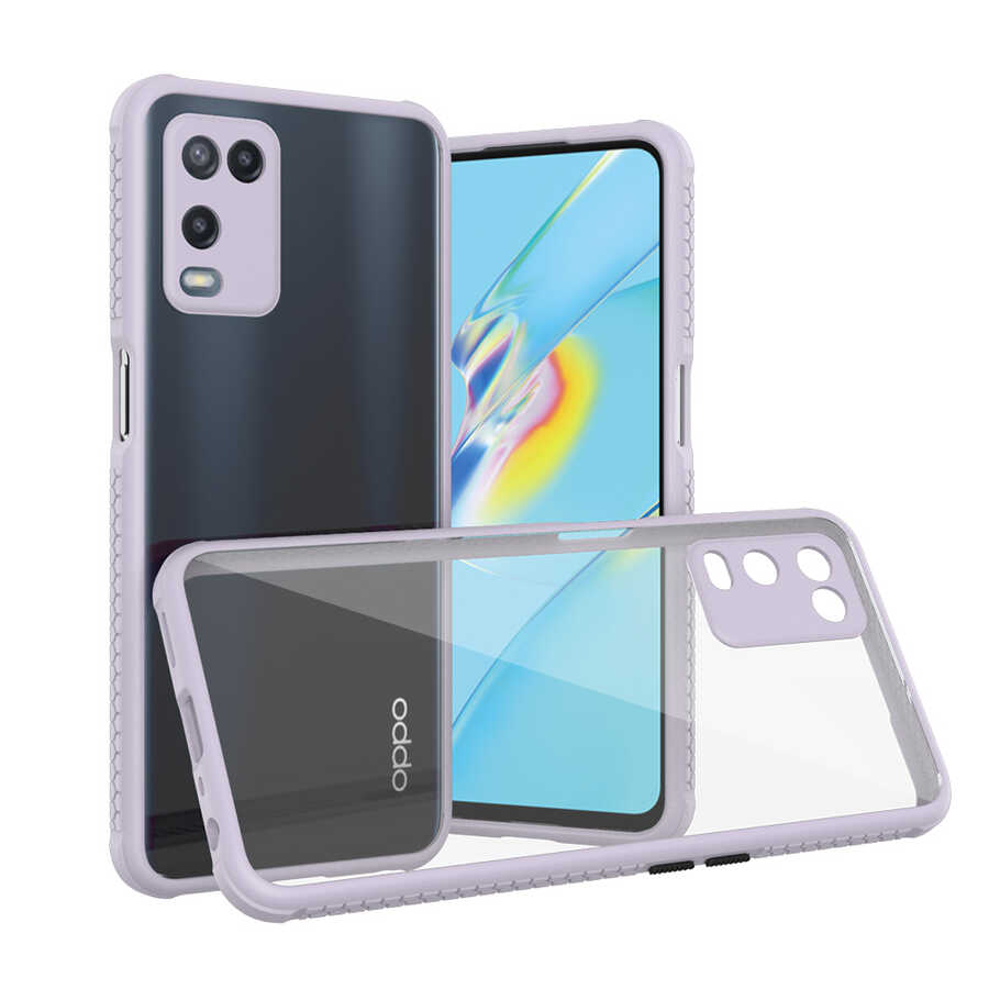 Oppo A54 4G Kılıf ​​Zore Kaff Kapak-Mor